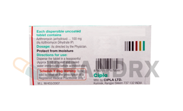 Azee DT 100 mg Cipla - Image 2