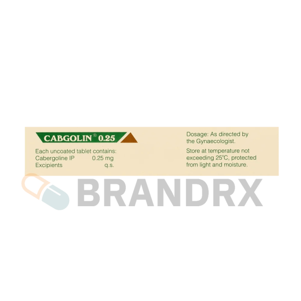 Cabgolin 0.25 mg Sun Pharmaceuticals Industries - Image 2