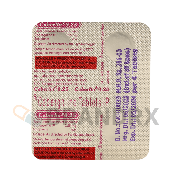 Caberlin 0.25 mg Sun Pharmaceuticals Industries - Image 4