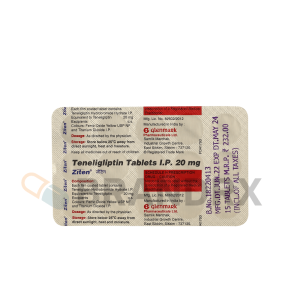 Ziten 20 mg Glenmark Pharmaceuticals Ltd. - Image 4