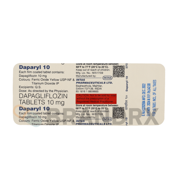 Daparyl 10 mg Intas Pharmaceuticals - Image 4